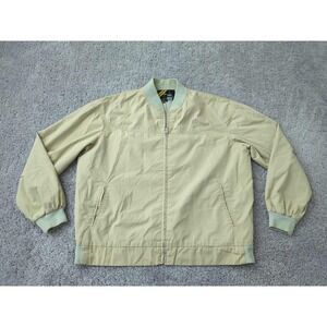 Vintage Sears Outerwear Bomber Jacket Mens‎ 2XL TALL Beige Full Zip Detail Lined